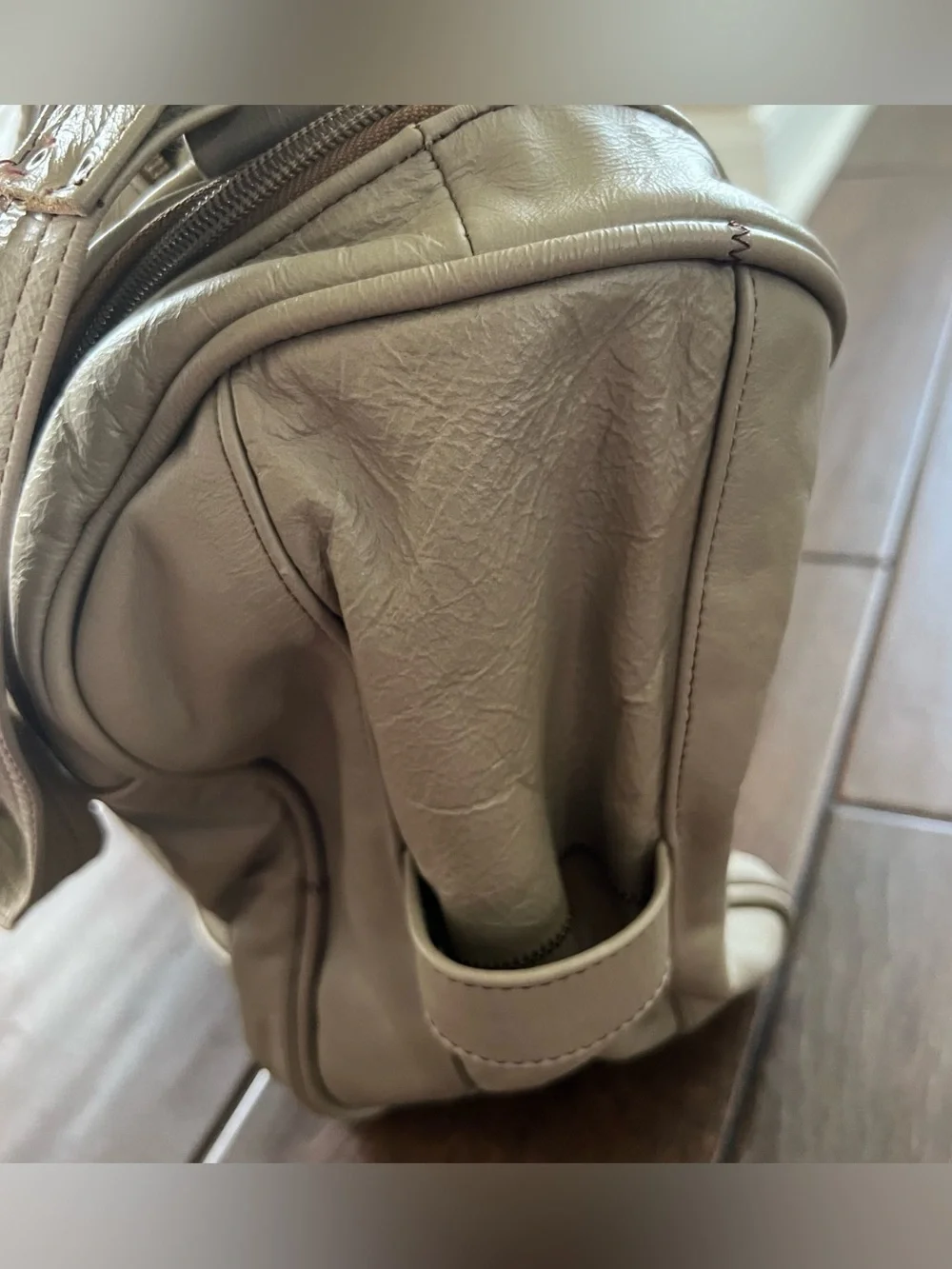 Vintage Mercedes Benz Leather Weekender Duffel Bag-Rare